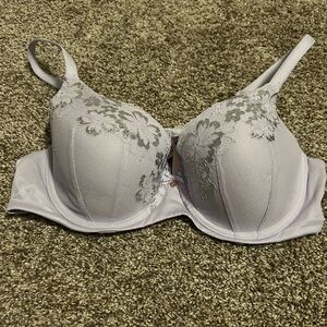 Victoria's Secret Floral Lace Bra - Lilac and Silver